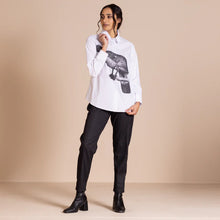 Load image into Gallery viewer, MEGAN SALMON - Parrot Liberty Shirt - WHITE