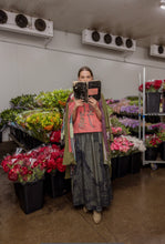 Load image into Gallery viewer, CIRCULAR by Maud Alice Dainty - Town Square Skirt - HOME NOTES Army Green & Tomato Soup
