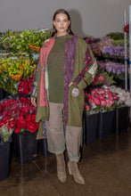 Load image into Gallery viewer, CIRCULAR by Maud Alice DAINTY - Gourmet Jacket - HOME NOTES Army green & Cherry Roses