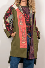 Load image into Gallery viewer, CIRCULAR by Maud Alice DAINTY - Gourmet Jacket - HOME NOTES Army green & Cherry Roses