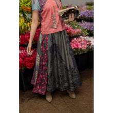 Load image into Gallery viewer, CIRCULAR by Maud Alice Dainty - Town Square Skirt - HOME NOTES Army Green & Tomato Soup