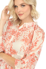 Load image into Gallery viewer, JOHNNY WAS - Spring Fire Adonia Tunic - RED & WHITE Toile de Jouy