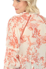 Load image into Gallery viewer, JOHNNY WAS - Spring Fire Adonia Tunic - RED & WHITE Toile de Jouy