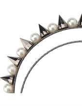 Load image into Gallery viewer, OLGA BERG - Coco Pearl and Spike Halo - SILVER