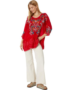 JOHNNY WAS - Cherie Tunic - ROSE RED