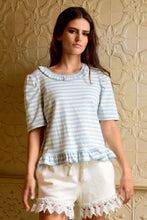 Load image into Gallery viewer, Candy Land T-Shirt - BLUE &amp; WHITE STRIPE