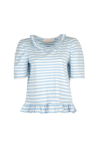 Candy Land T-Shirt - BLUE & WHITE STRIPE