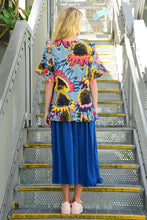 Load image into Gallery viewer, CURATE by Trelise Cooper - Shirring Grace Skirt - BLACK/ BLUE