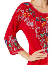Load image into Gallery viewer, JOHNNY WAS - Cherie Tunic - ROSE RED