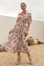 Load image into Gallery viewer, ADRIFT - Ginette Collared Dress - FJORDE STONE