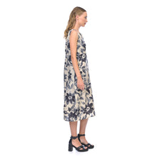 Load image into Gallery viewer, Cornflower Romance Shift Dress - INK ON OATMEAL