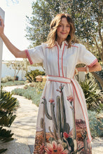 Load image into Gallery viewer, ADRIFT - Ginnie Collared Dress - SICILIANA CACTUS PRINT