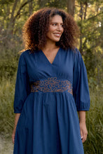 Load image into Gallery viewer, ADRIFT - Lisa Ebroidered Dress - NAVY