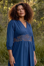 Load image into Gallery viewer, ADRIFT - Lisa Ebroidered Dress - NAVY