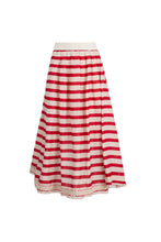 Load image into Gallery viewer, COOPER by Trelise Cooper - Forward Motion Skirt - RED/ NATURAL STRIPE
