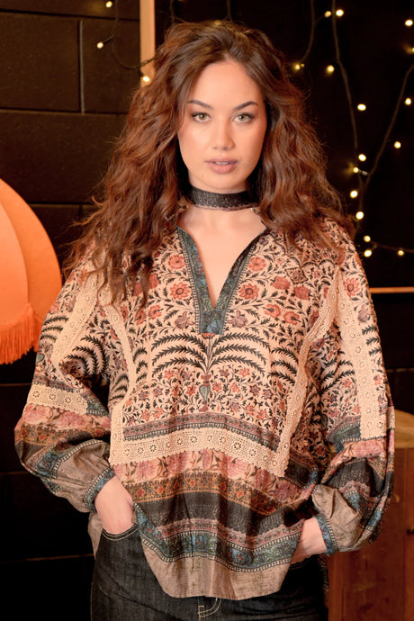 COOPER by Trelise Cooper - Kaftan-tastic Top - VINTAGE BROWNS