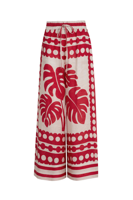 COOPER by Trelise Cooper - Seville Strolls Pant - RED/ NATURAL