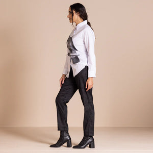 MEGAN SALMON - Parrot Liberty Shirt - WHITE