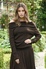 Load image into Gallery viewer, COOPER by Trelise Cooper - Bare Your Shoulder Top - CHOCOLATE or BLACK