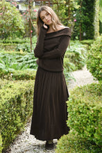 Load image into Gallery viewer, COOPER by Trelise Cooper - Bare Your Shoulder Top - CHOCOLATE or BLACK
