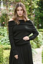 Load image into Gallery viewer, COOPER by Trelise Cooper - Bare Your Shoulder Top - CHOCOLATE or BLACK