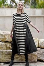 Load image into Gallery viewer, CURATE by Trelise Cooper - Cozy Couture Dress - BLACK/ STRIPE