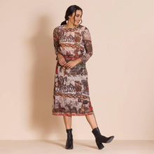 Load image into Gallery viewer, MEGAN SALMON - Marco Polo Mesh Audrey Tee - MARCO POLO PRINT