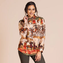 Load image into Gallery viewer, MEGAN SALMON Marco Polo Liberty Shirt - MARCO POLO PRINT