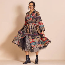 Load image into Gallery viewer, MEGAN SALMON - Samarkand Ellen Coat-Dress - EXOTIC/ SILK ROAD PRINT