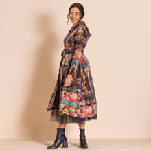 Load image into Gallery viewer, MEGAN SALMON - Samarkand Ellen Coat-Dress - EXOTIC/ SILK ROAD PRINT