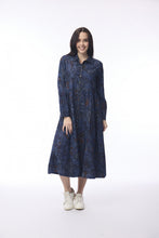 Load image into Gallery viewer, ORIENTIQUE - Tabriz Collar Dress - BLUE TAPESTRY
