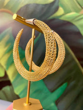 Load image into Gallery viewer, SERIOUSLY DESIGNED - Large Loop &#39;Snake Body&#39; Earrings - GOLD