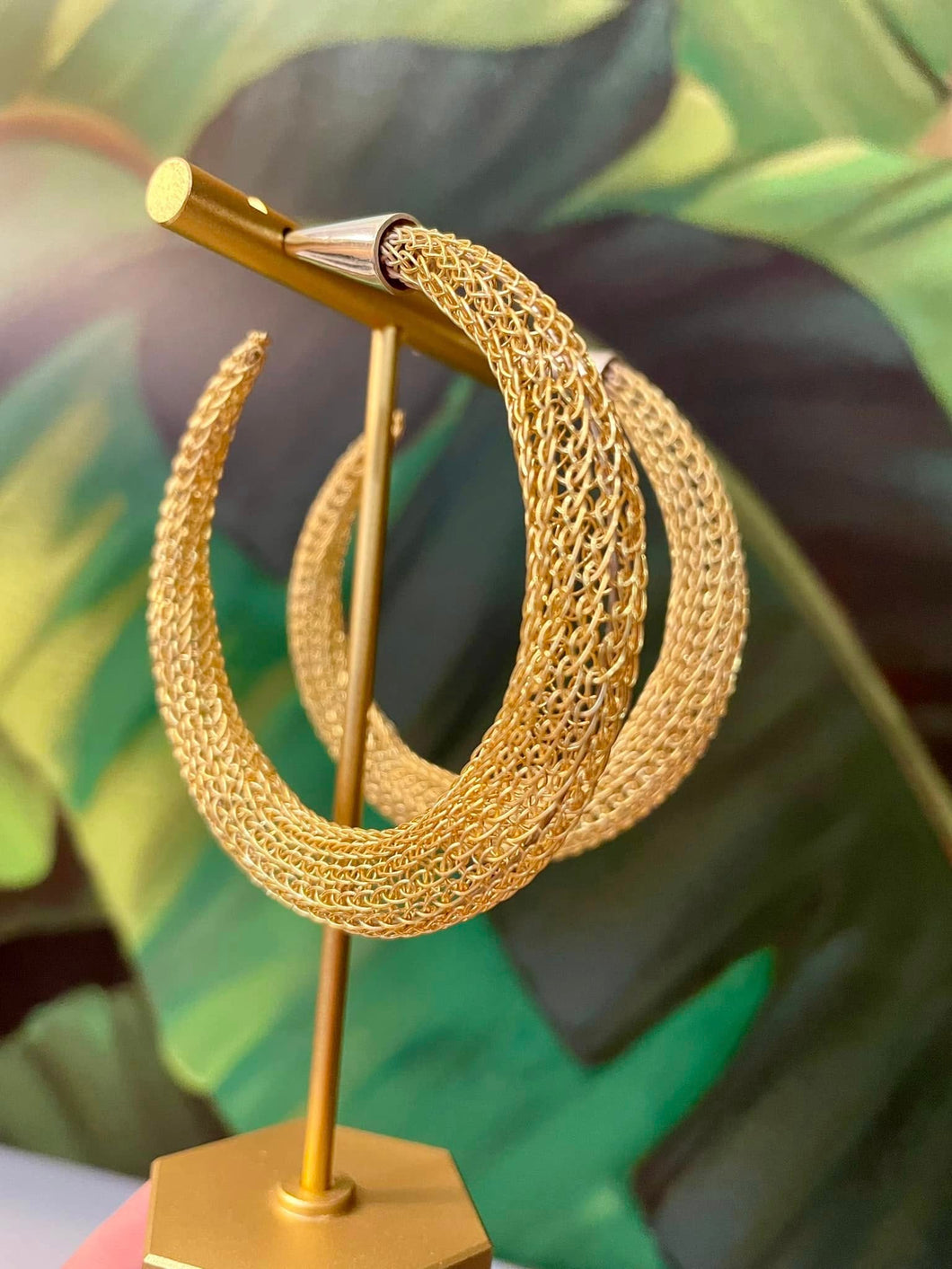 SERIOUSLY DESIGNED - Large Loop 'Snake Body' Earrings - GOLD