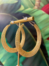 Load image into Gallery viewer, SERIOUSLY DESIGNED - Large Loop &#39;Snake Body&#39; Earrings - GOLD