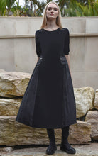 Load image into Gallery viewer, CURATE by Trelise Cooper - Cozy Couture Dress - BLACK/ STRIPE