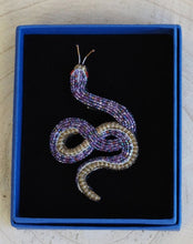 Load image into Gallery viewer, TROVELORE - Amethyst Snake Brooch