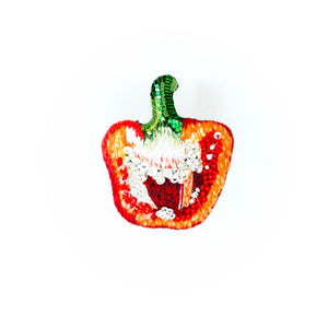 TROVELORE - Red Bell Pepper Brooch