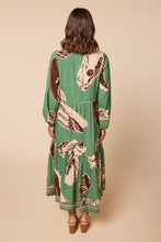 Load image into Gallery viewer, ADRIFT - Sabre Long Sleeve Frill Dress - MORETON GREEN
