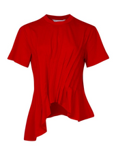 Load image into Gallery viewer, Tee It Straight Top - RED/ IVORY/ BLACK