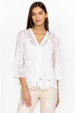 Load image into Gallery viewer, JOHNNY WAS - Ingrid Reveka Blouse - WHITE
