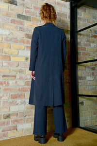 Back To The Future Coat - NAVY PINSTRIPE