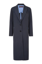 Load image into Gallery viewer, Back To The Future Coat - NAVY PINSTRIPE
