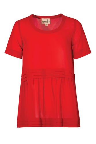 CURATE by Trelise Cooper - Light Hearted Top - BLACK/ RED