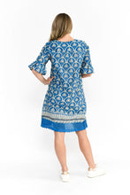 Load image into Gallery viewer, ESCAPE by Orientique - Hannah Boho Tunic - EXOTIC BLUE PALMS