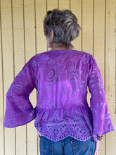 Load image into Gallery viewer, JOHNNY WAS - Ingrid Reveka Blouse - DEWBERRY (PURPLE)