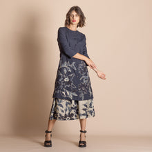 Load image into Gallery viewer, Stitched Cornflower Noble Coat - NAVY