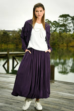 Load image into Gallery viewer, CURATE by Trelise Cooper - Burst Your Bubble Skirt - BLACK/ NIGHTSHADE (PURPLE)