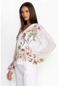 JOHNNY WAS - Helen Blouse - WHITE