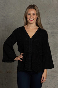 JOHNNY WAS - Ingrid Reveka Bouse - MARINE BLUE/ BLACK