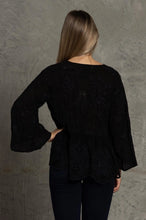 Load image into Gallery viewer, JOHNNY WAS - Ingrid Reveka Bouse - MARINE BLUE/ BLACK